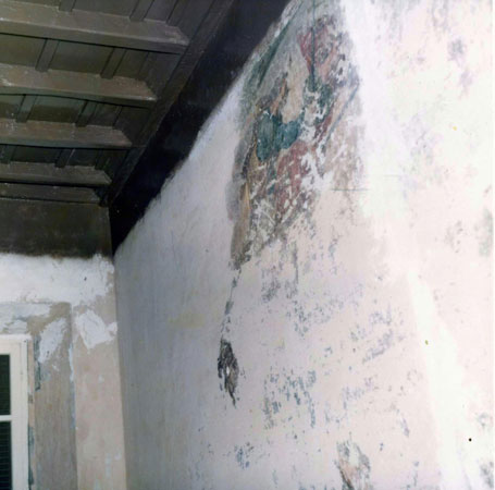 Particolare della parete dipinta Particolare della parete dipinta