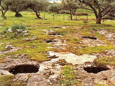 Particolare dell'area della necropoli