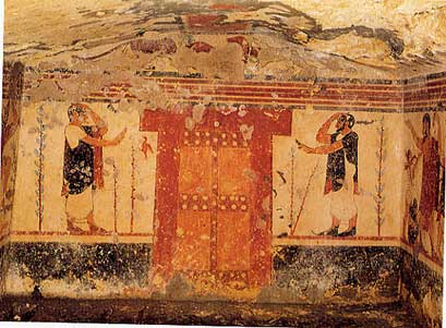 La tomba degli Auguri a Tarquinia
