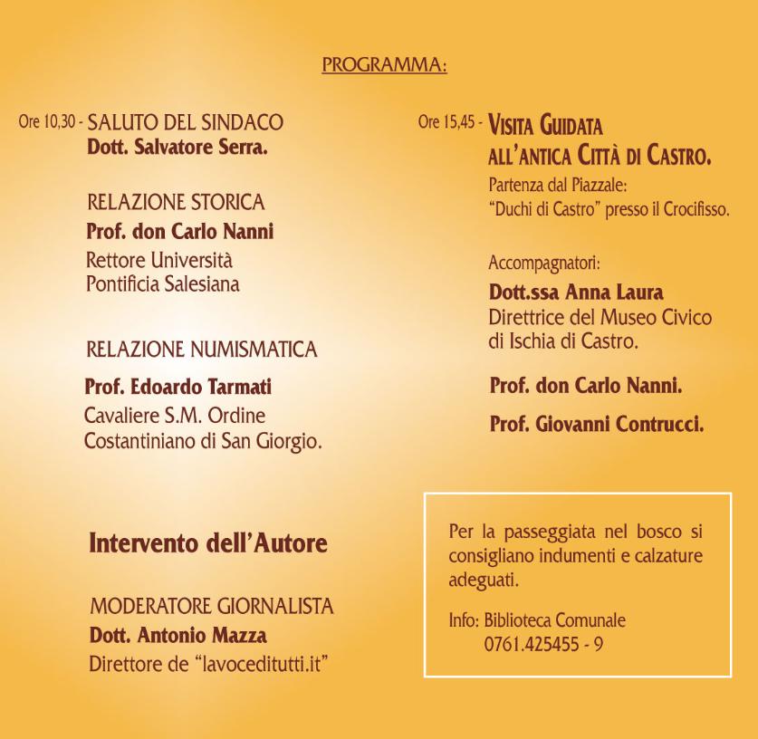 Clicca per vedere il programma
