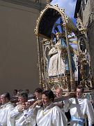 Il trono processionale � portato a spalle