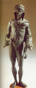 Hercle - Bronzo proveniente da Poggio Castiglione (Massa Marittima), Museo Archeologico Firenze 
 
 
