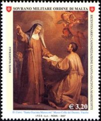 200� anniversario canonizzazione di Santa Giacinta Marescotti, Santa Giacinta e Francesco Pacini,  di Domenico Corvi, Museo Colle del Duomo, Viterbo
