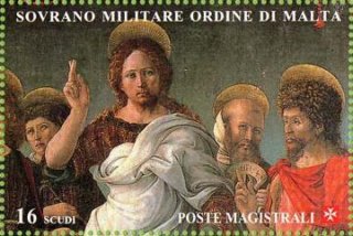 Il Salvatore benedicente tra santi. Cattedrale, di San Lorenzo a Viterbo, di Gerolamo da Cremona
