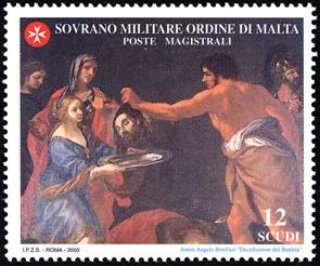 Decollazione del Battista (part.), dipinto di Anton Angelo Bonifazi. Chiesa dei Santi Faustino e Giovita, Viterbo - Anno 2000, 12 scudi