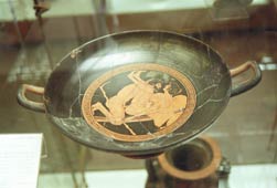 Museo di Tarquinia, scena di sesso su ceramica