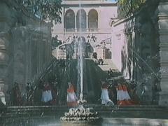 Un corteo di prelati nei giardini del palazzo di Caprarola