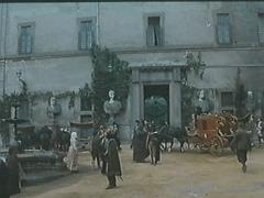 La carrozza del Cardinale parcheggia sotto la residenza di Arpagone