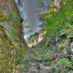 La tagliata nei pressi della Piramide