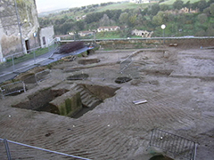 La piazza nel 2002 durante gli scavi
