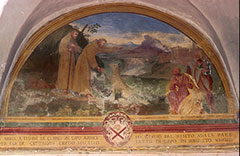 Lunetta di S. Francesco e il lupo di Gubbio, chiostro interno