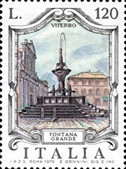 Fontana Grande in un francobollo del 1979