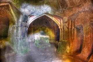 L'interno dell'eremo
