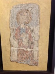 Uno degli affreschi oggi custoditi al museo di Ischia di Castro