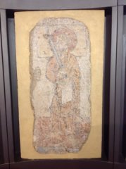 Uno degli affreschi oggi custoditi al museo di Ischia di Castro