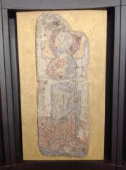 Uno degli affreschi oggi custoditi al museo di Ischia di Castro