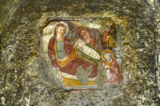 L'affresco della Madonna del parto con Ges� in fasce