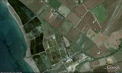 Veduta satellitare delle Saline di Tarquinia