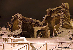 Il presepe tra i ruderi della Chiesa del Riposo a Montefiascone