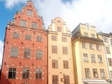 Tipiche case nordiche nel Nel Gamla Stan, centro storico medievale di grande fascino